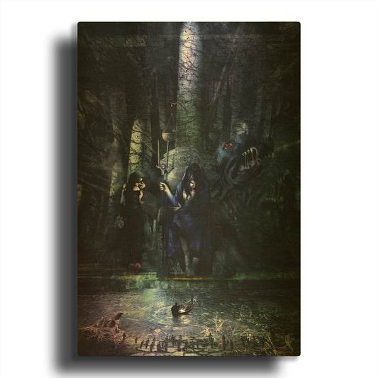 'Hades' By Mario Sanchez Nevado Gold Metal Wall Art