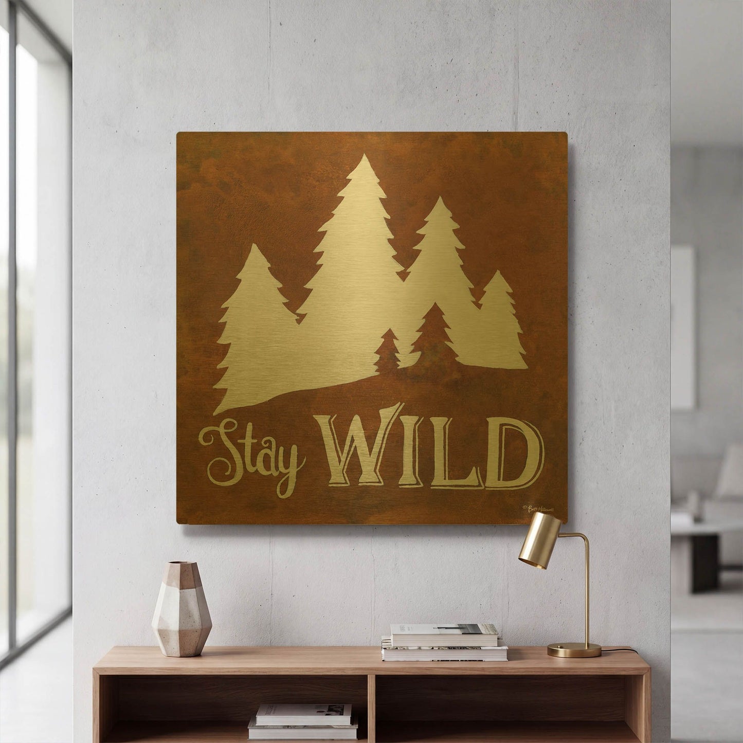 'Stay Wild' By Britt Hallowell Gold Metal Wall Art