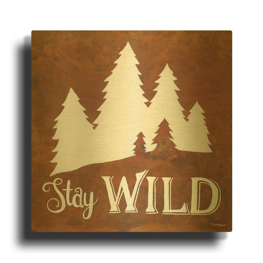 'Stay Wild' By Britt Hallowell Gold Metal Wall Art