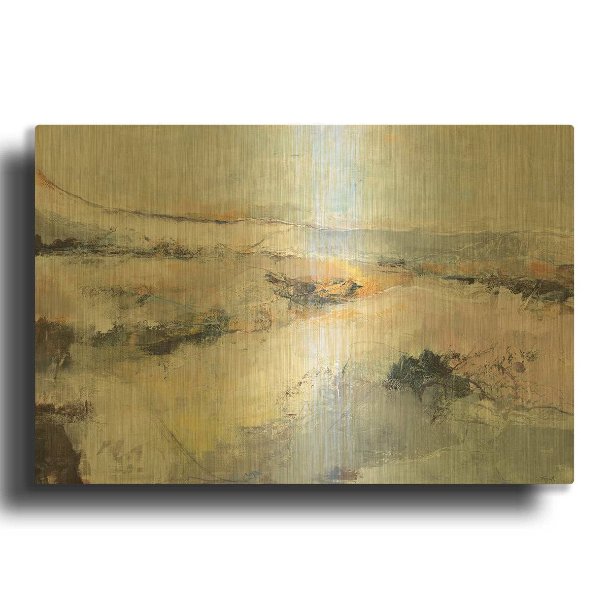 'Into Day' By Incado Gold Metal Wall Art