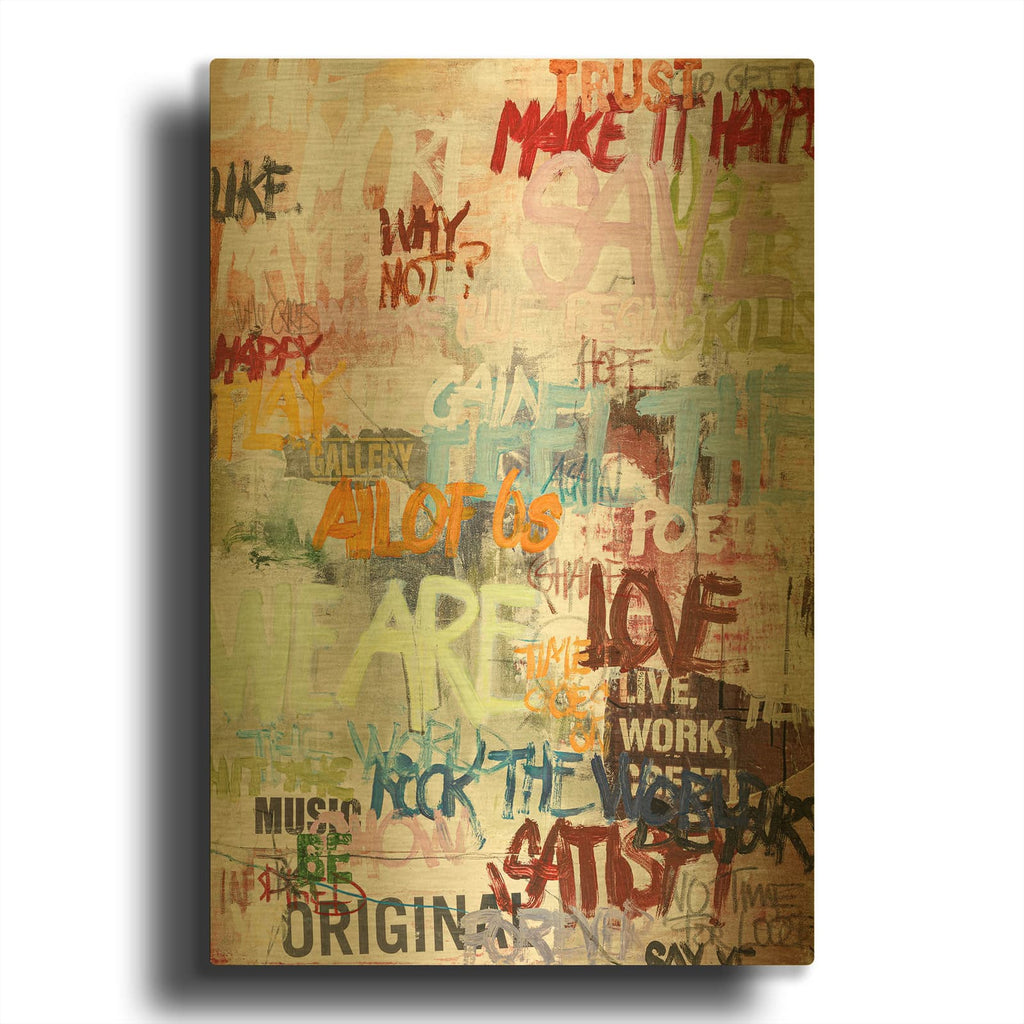 'Streetlife' By Incado Gold Metal Wall Art