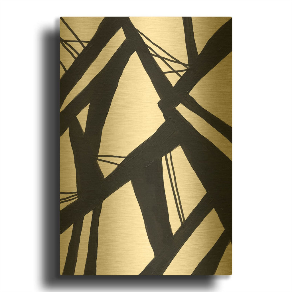 'Roadwork 2' By Ishita Banerjee Gold Metal Wall Art