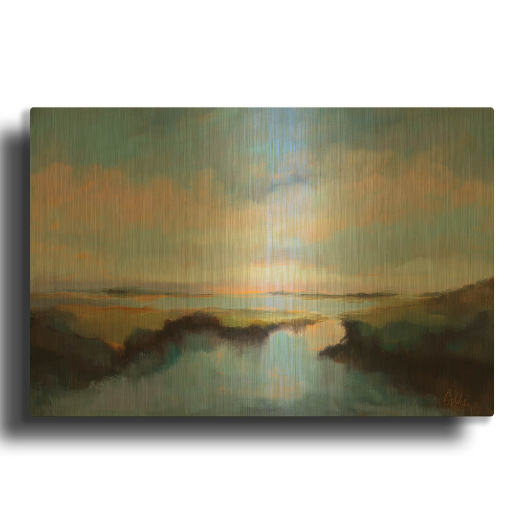 'Listening Quietly And Still' By Odile Gold Metal Wall Art