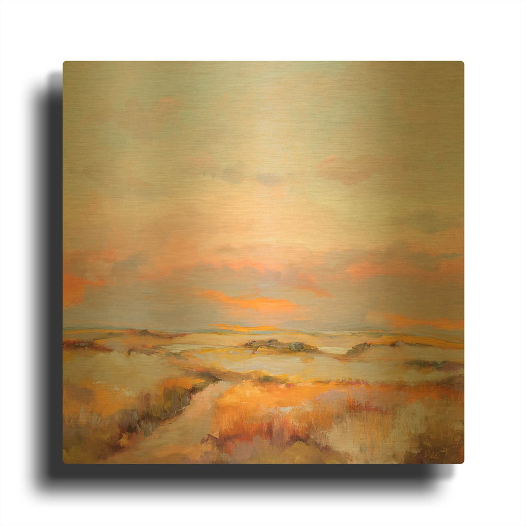 'Sky On Fire' By Odile Gold Metal Wall Art