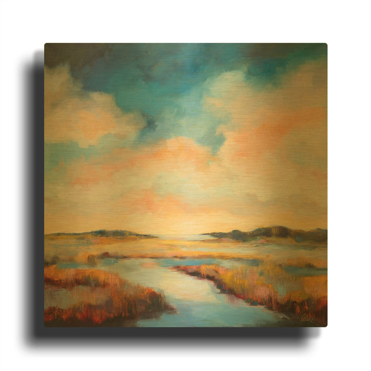 'The Depth Of It All No. 1' By Odile Gold Metal Wall Art