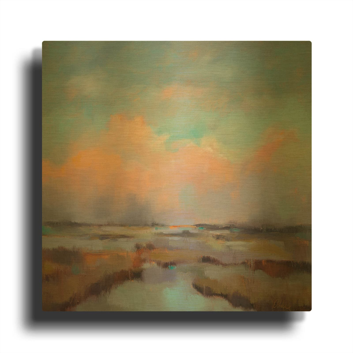 'There Was A Change In The Air' By Odile Gold Metal Wall Art