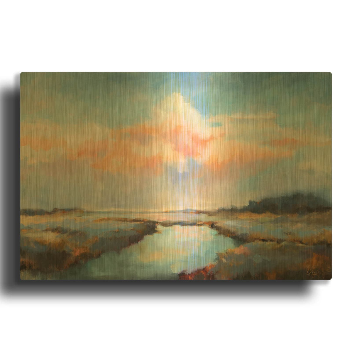 'Wanderings No. 1' By Odile Gold Metal Wall Art
