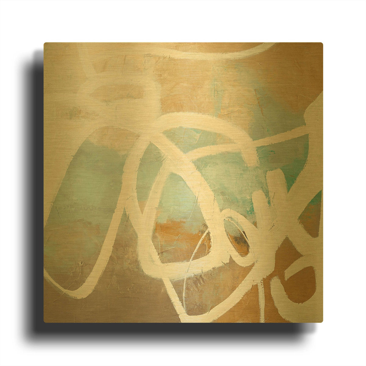 'Notify' By Sheila Golden Gold Metal Wall Art