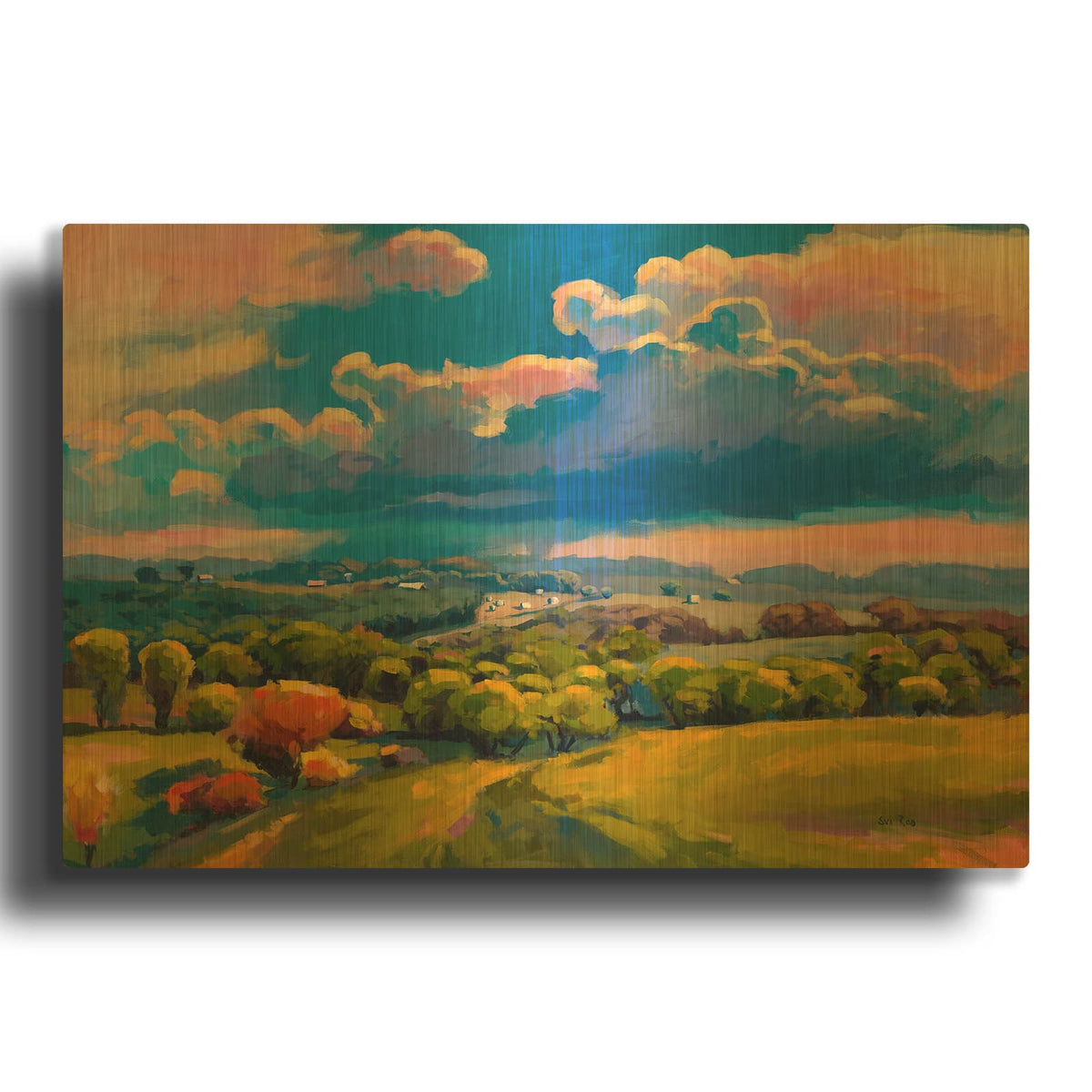 'Boundless' By Sri Rao Gold Metal Wall Art