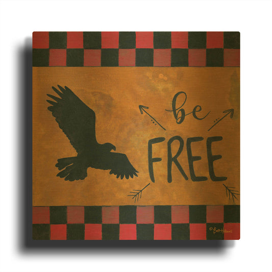 'Be Free' By Britt Hallowell Gold Metal Wall Art