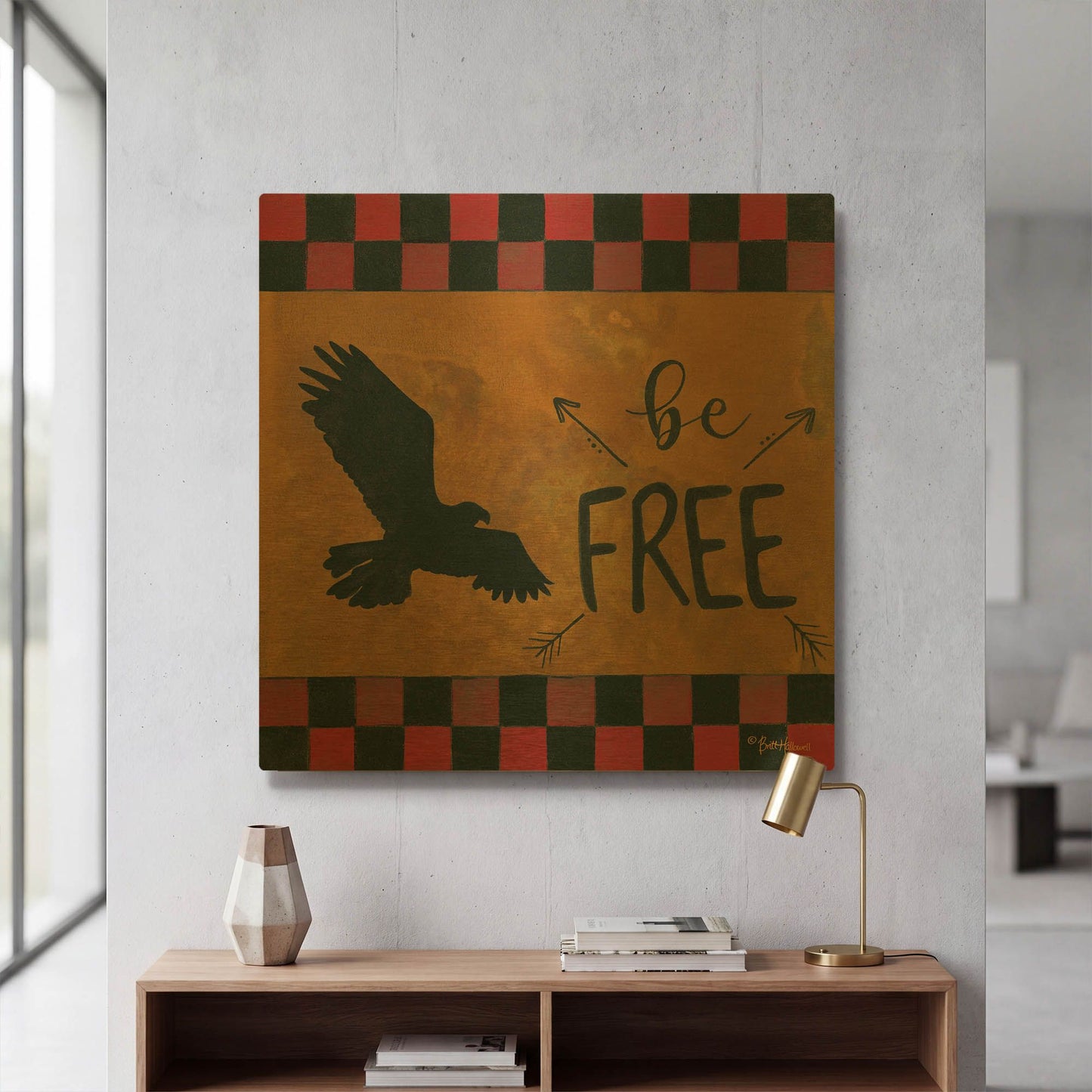 'Be Free' By Britt Hallowell Gold Metal Wall Art