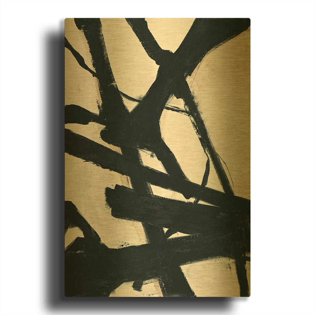 'Behind Black' By Steven Dick Gold Metal Wall Art