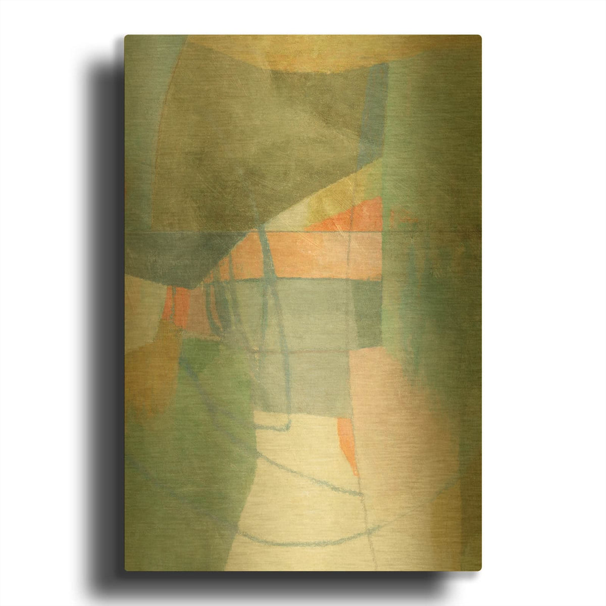 'Abstract No. 13' By Suzanne Nicoll Gold Metal Wall Art