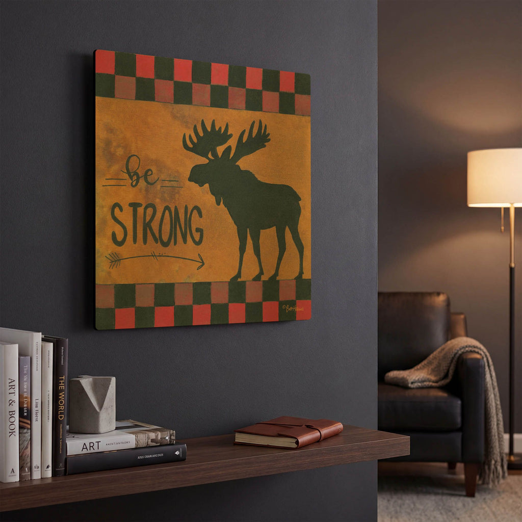 'Be Strong' By Britt Hallowell Gold Metal Wall Art