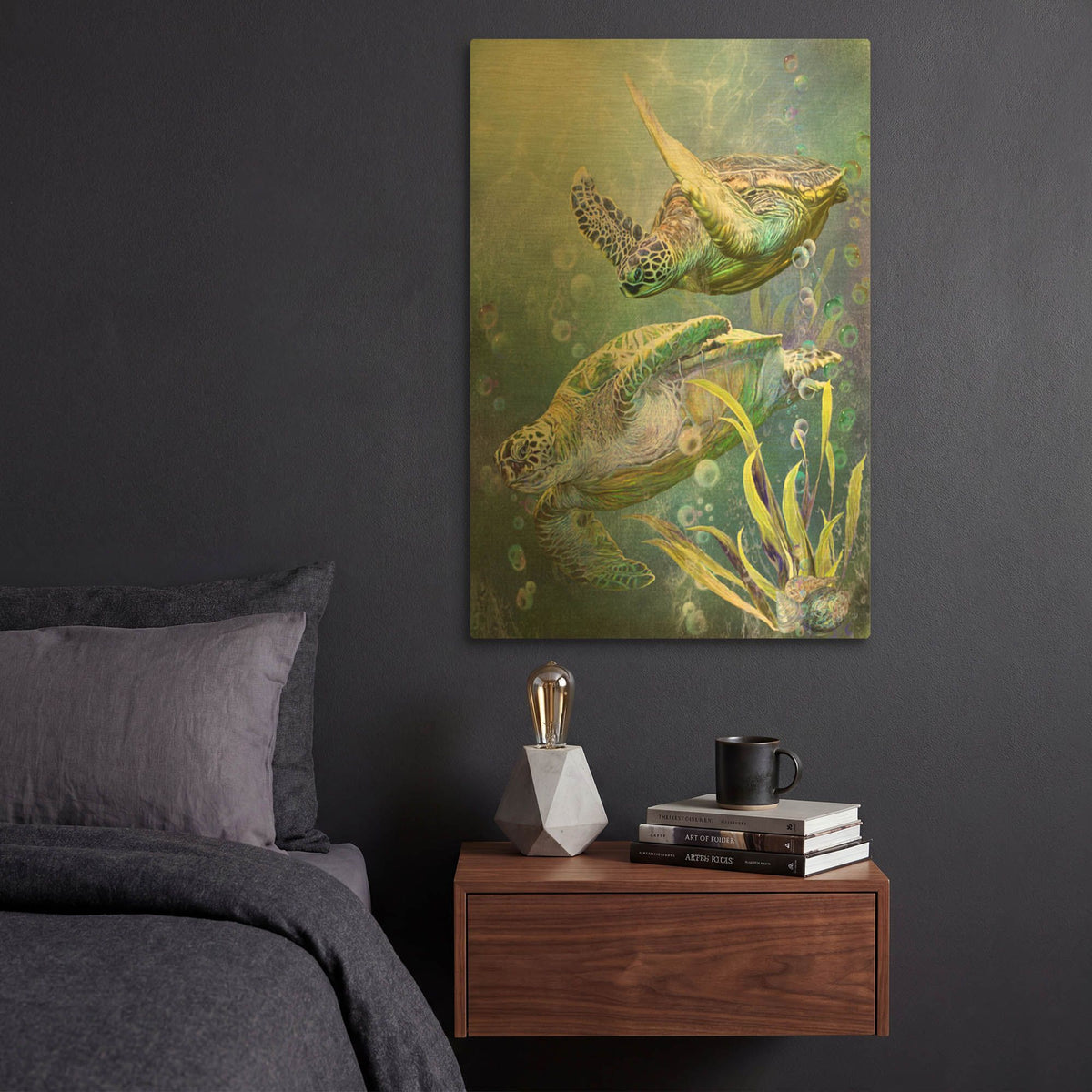 'Ancient Travelers' By Carol Cavalaris Gold Metal Wall Art