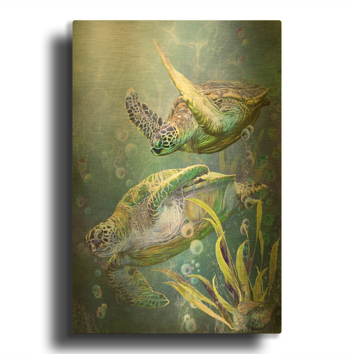 'Ancient Travelers' By Carol Cavalaris Gold Metal Wall Art