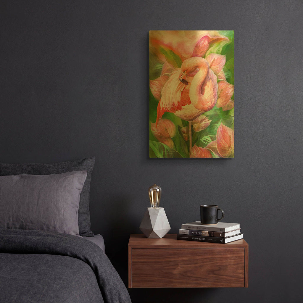 'Blooming In Paradise' By Carol Cavalaris Gold Metal Wall Art