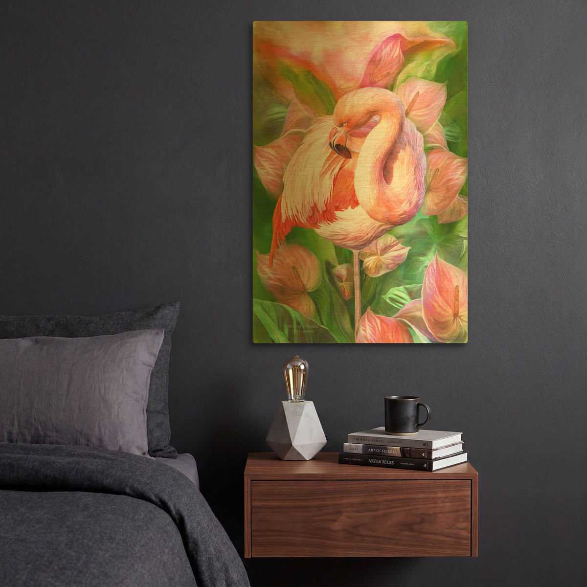 'Blooming In Paradise' By Carol Cavalaris Gold Metal Wall Art