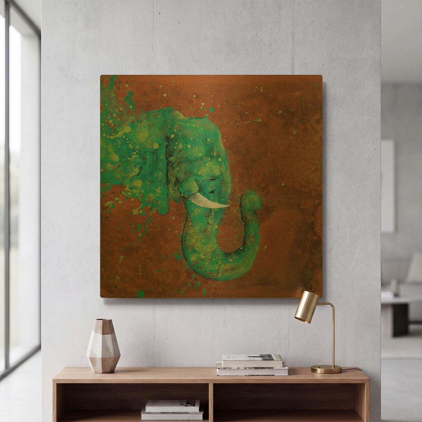 'Splashing Forth' By Britt Hallowell Gold Metal Wall Art