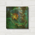 'Celestial Poppies - Blue' By Carol Cavalaris Gold Metal Wall Art
