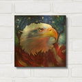 'Eagle Red White Blue' By Carol Cavalaris Gold Metal Wall Art
