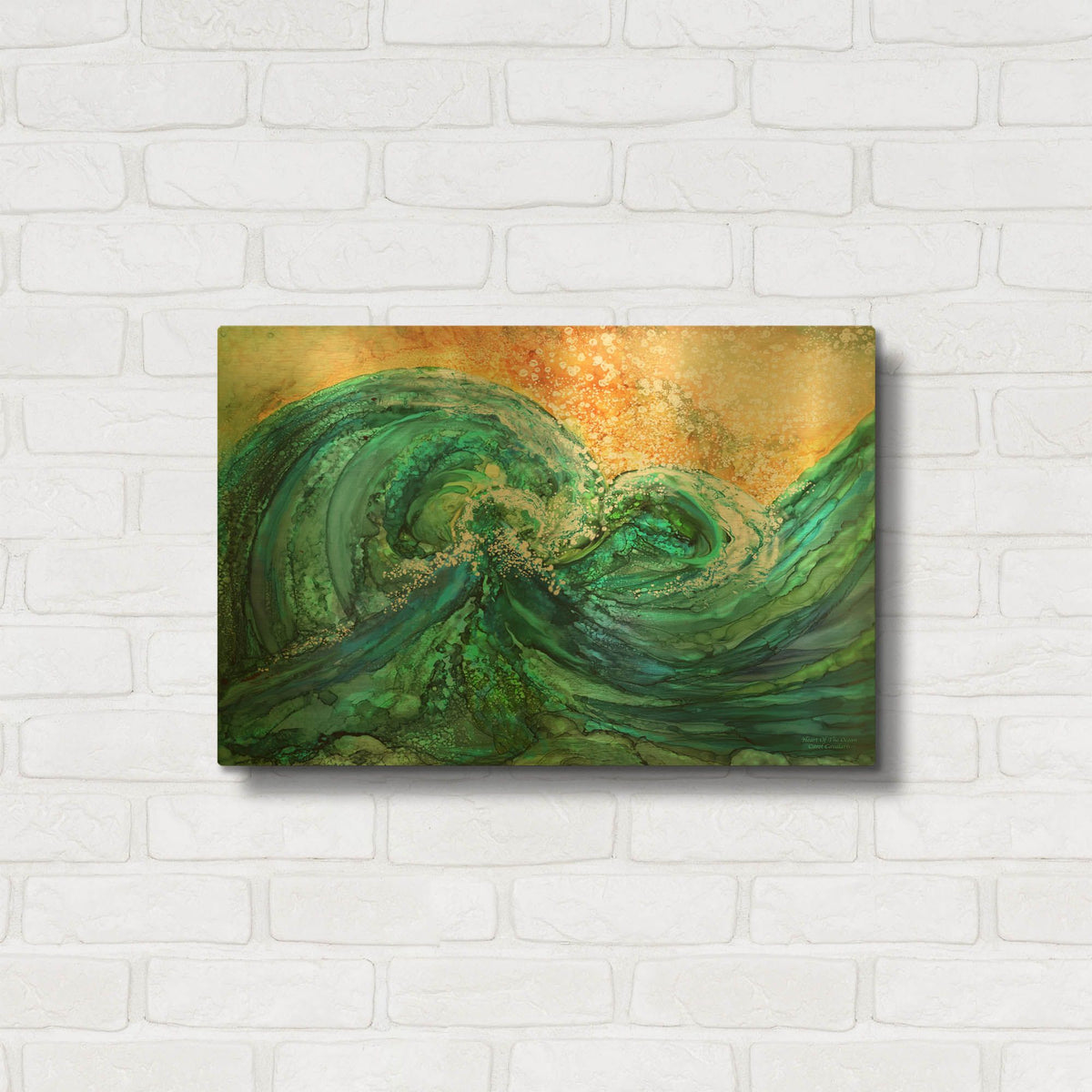 'Heart Of The Ocean' By Carol Cavalaris Gold Metal Wall Art