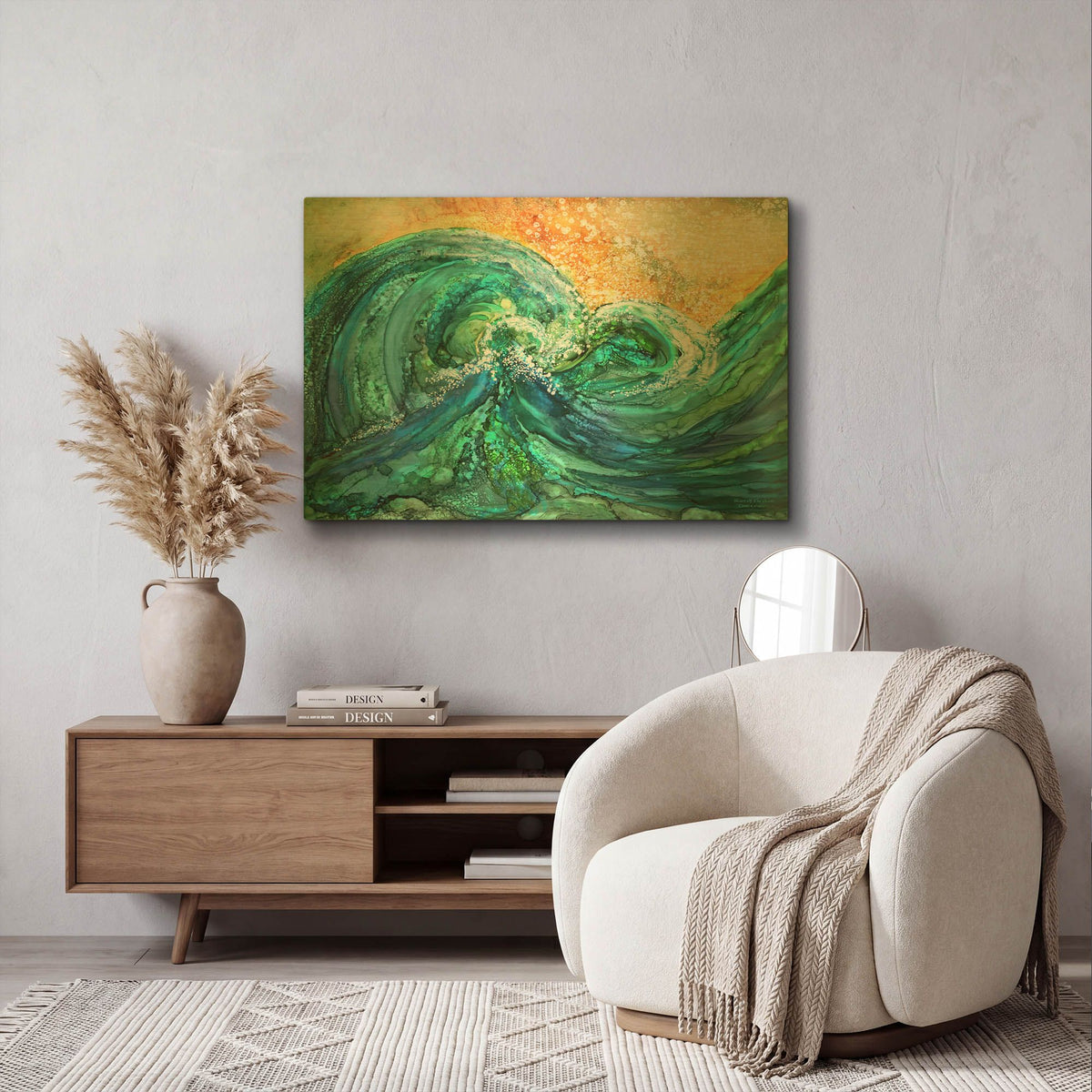 'Heart Of The Ocean' By Carol Cavalaris Gold Metal Wall Art