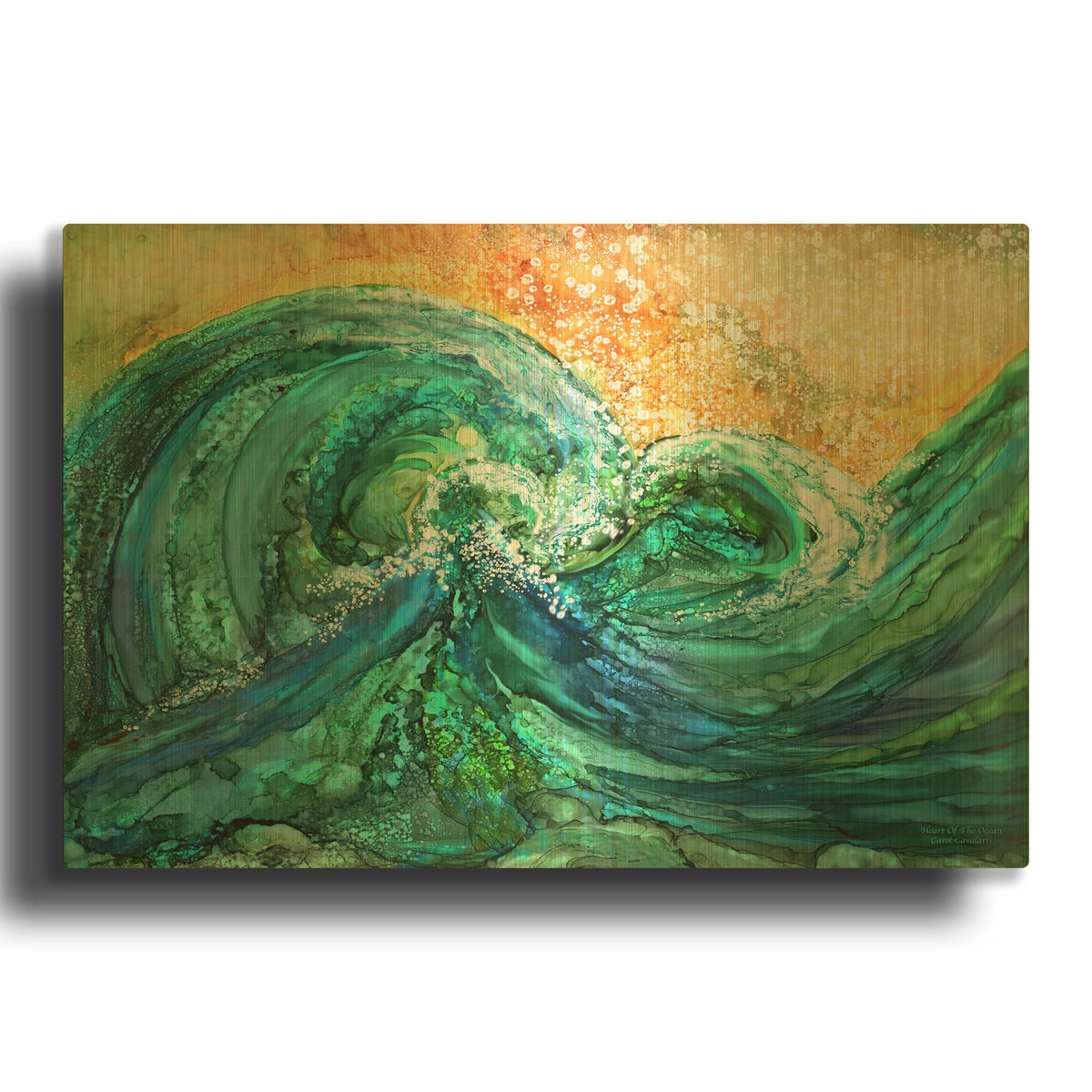 'Heart Of The Ocean' By Carol Cavalaris Gold Metal Wall Art