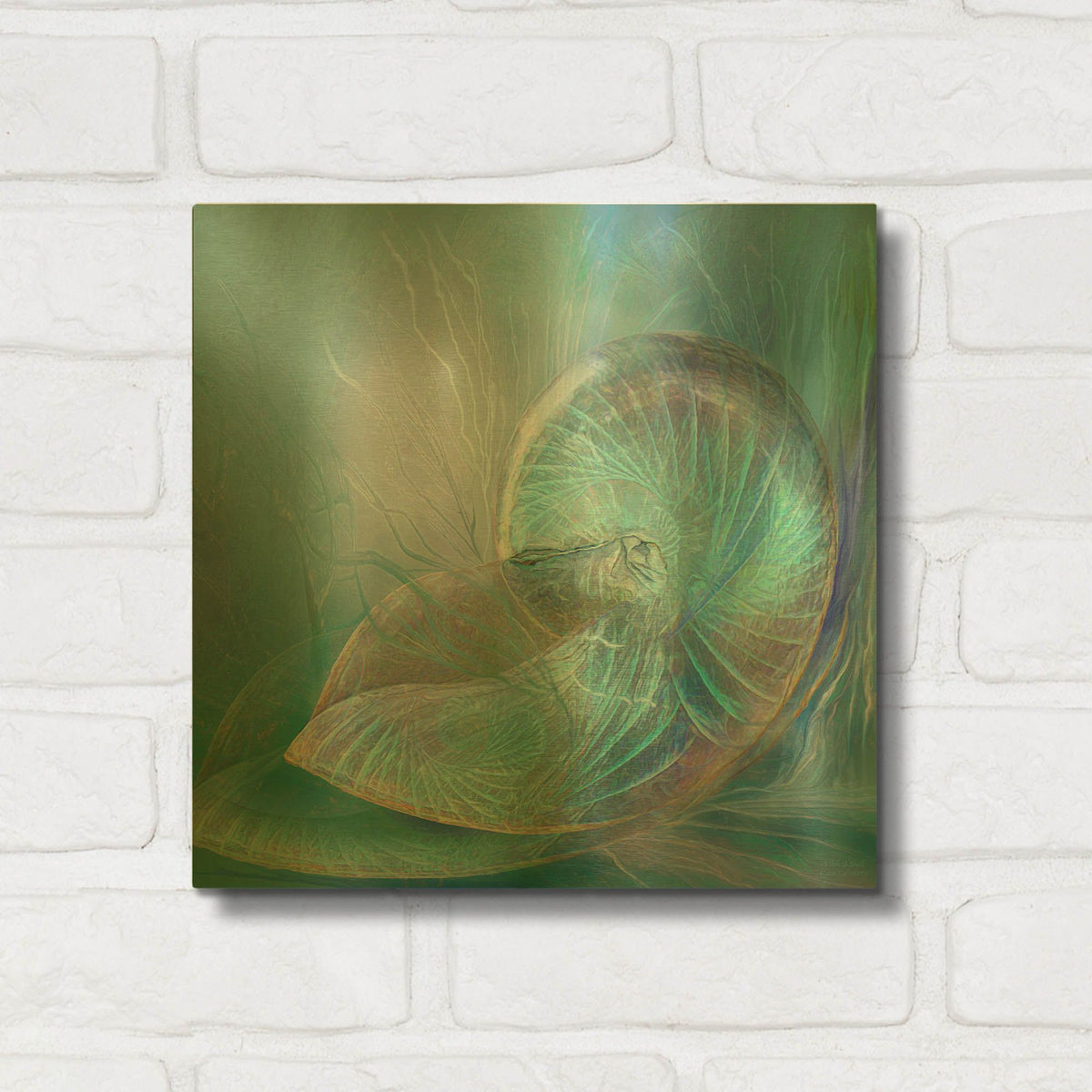 'I Am A Shell' By Carol Cavalaris Gold Metal Wall Art