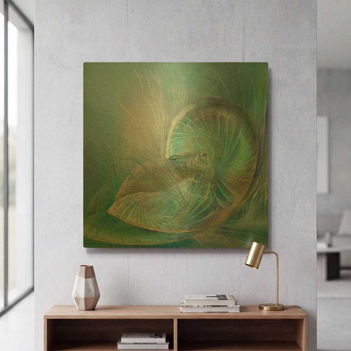 'I Am A Shell' By Carol Cavalaris Gold Metal Wall Art