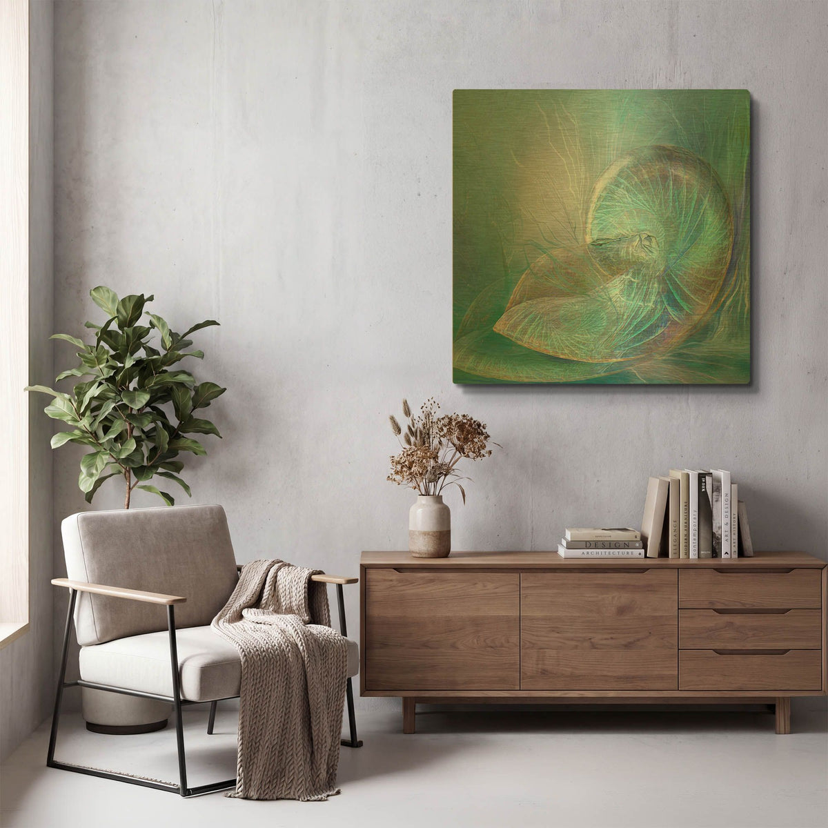 'I Am A Shell' By Carol Cavalaris Gold Metal Wall Art