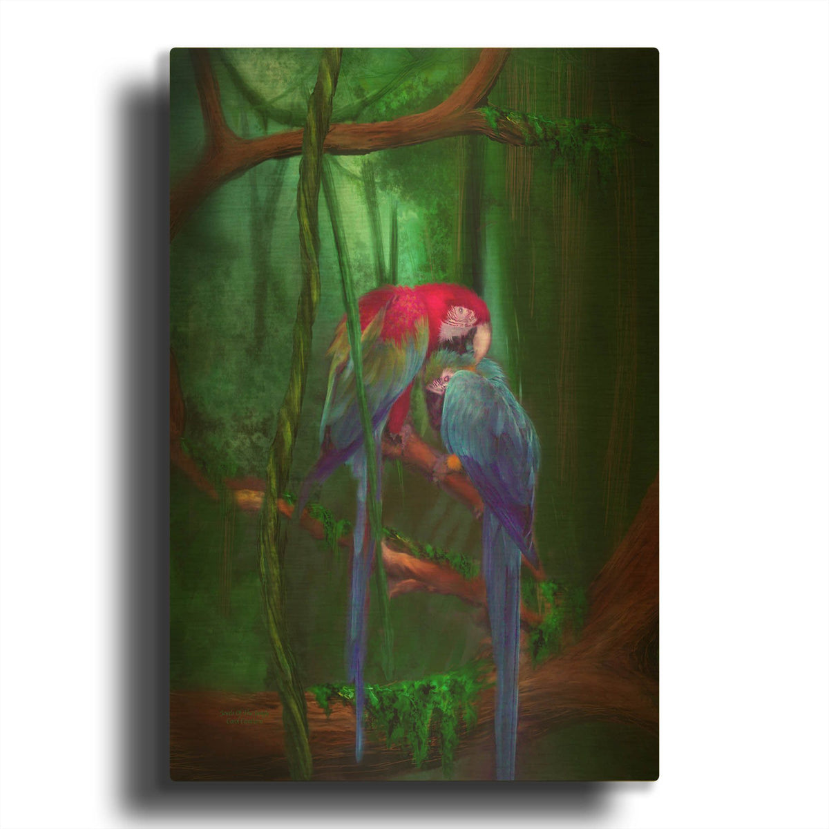 'Jewels Jungle' By Carol Cavalaris Gold Metal Wall Art
