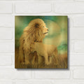 'Lion Family - Protection' By Carol Cavalaris Gold Metal Wall Art