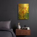 'Love Among Orchid' By Carol Cavalaris Gold Metal Wall Art