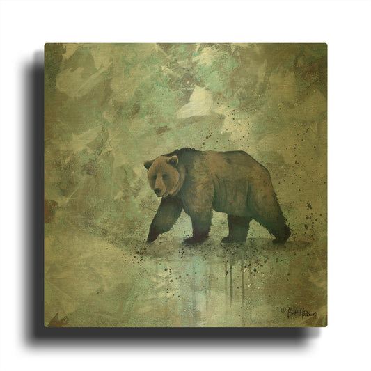 'Simplicity Bear' By Britt Hallowell Gold Metal Wall Art