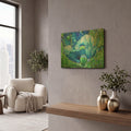 'Poppy Garden - Blue' By Carol Cavalaris Gold Metal Wall Art