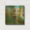 'Sea Turtle - Spirit Of Serendipity' By Carol Cavalaris Gold Metal Wall Art