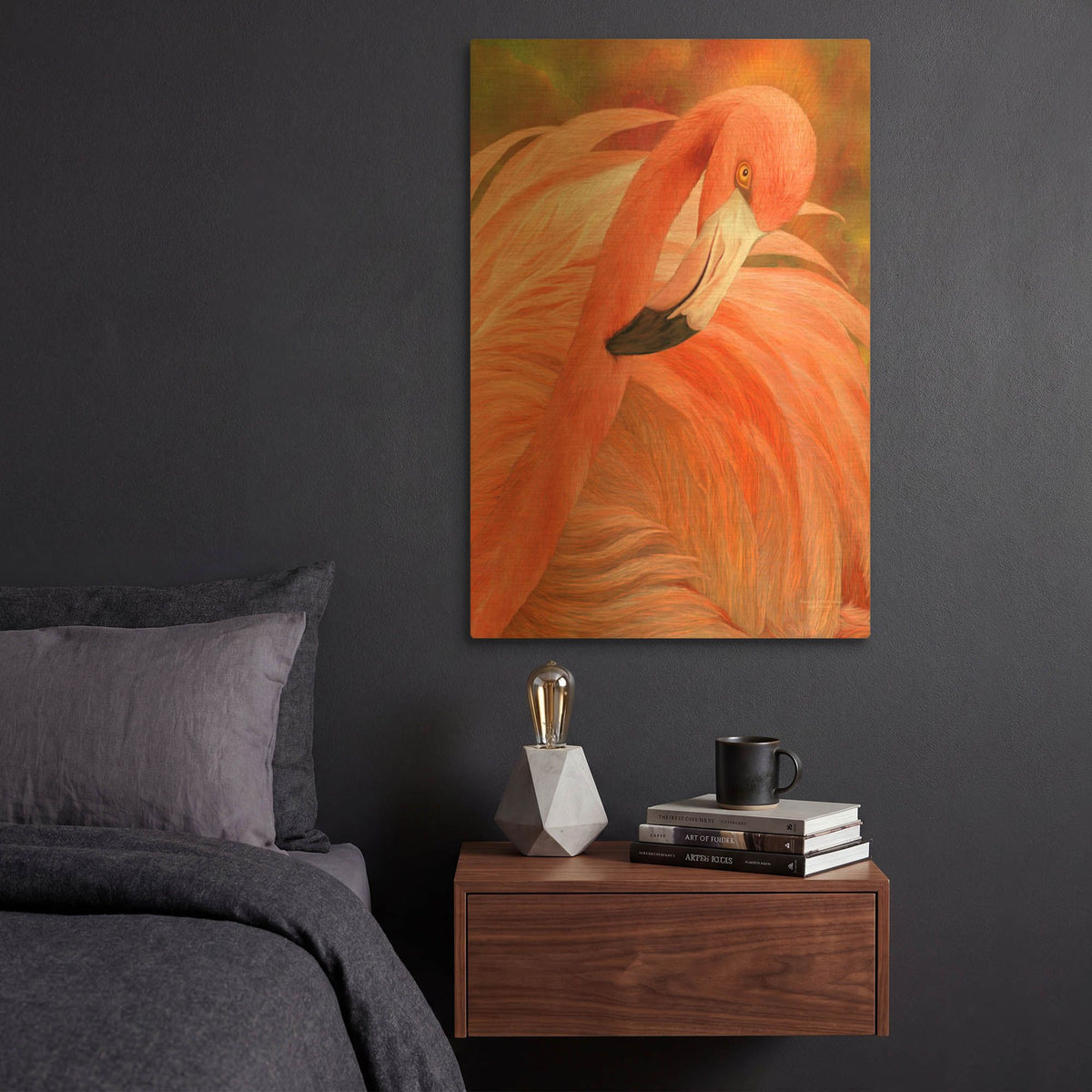 'Spirit Of Balance Flamingo' By Carol Cavalaris Gold Metal Wall Art