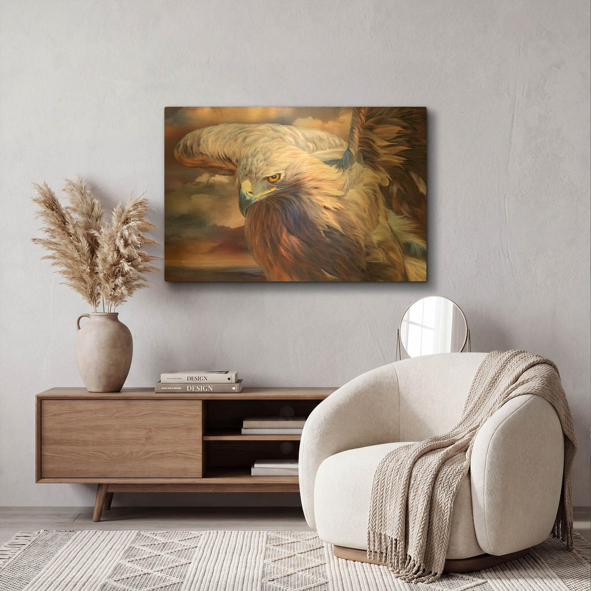 'Spirit Of Golden Eagle' By Carol Cavalaris Gold Metal Wall Art