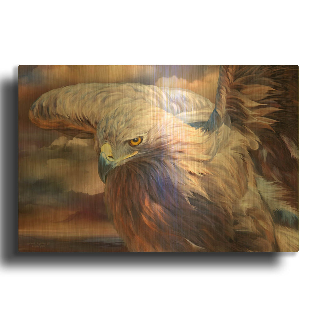 'Spirit Of Golden Eagle' By Carol Cavalaris Gold Metal Wall Art