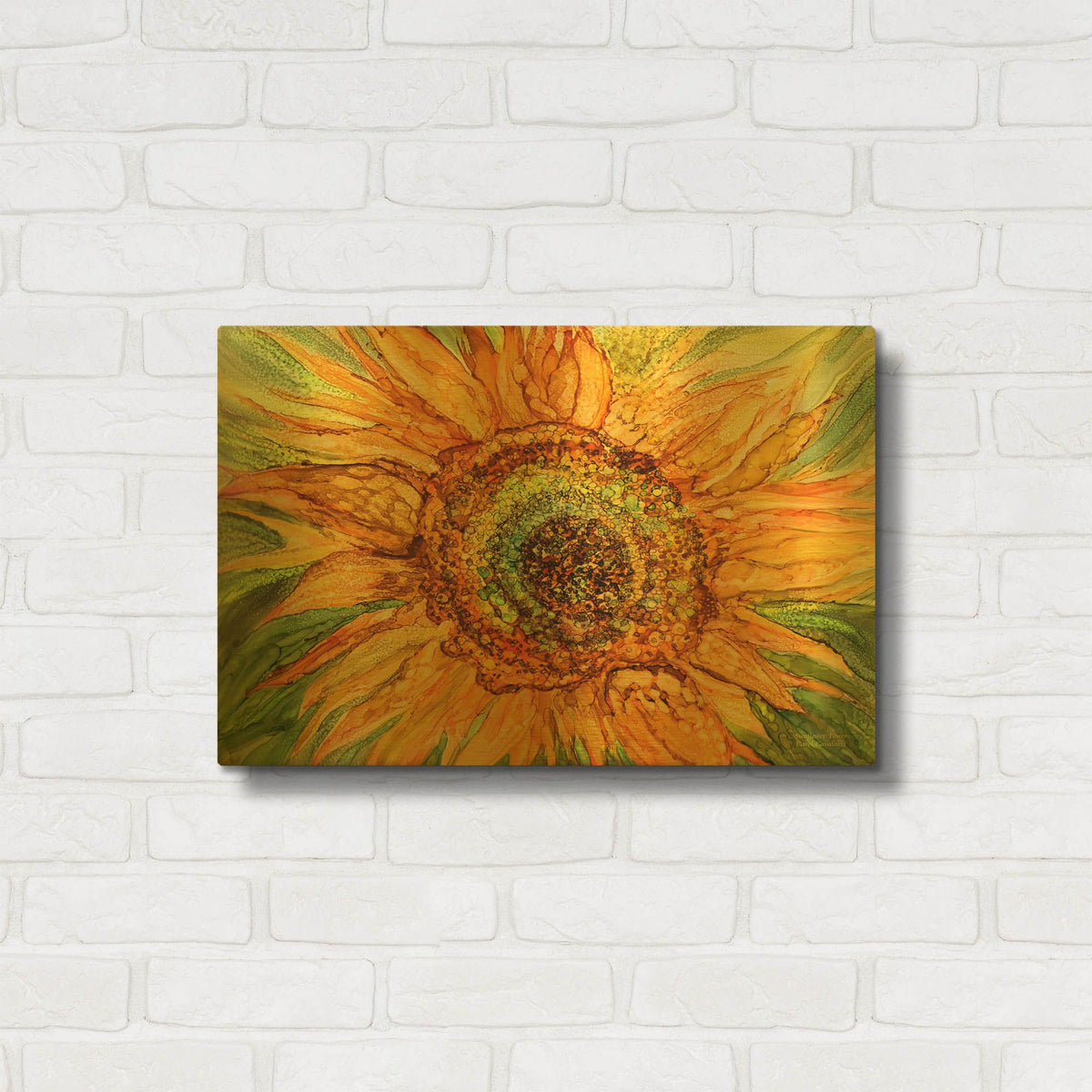 'Sunflower Power' By Carol Cavalaris Gold Metal Wall Art