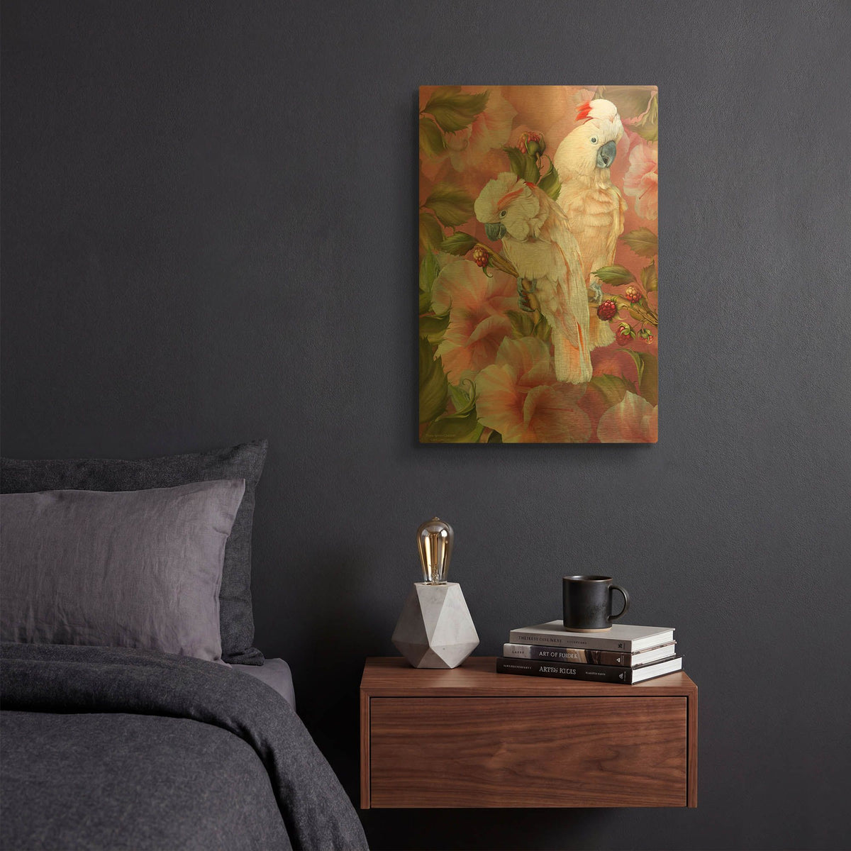 'Tropic Spirits - Cockatoo' By Carol Cavalaris Gold Metal Wall Art