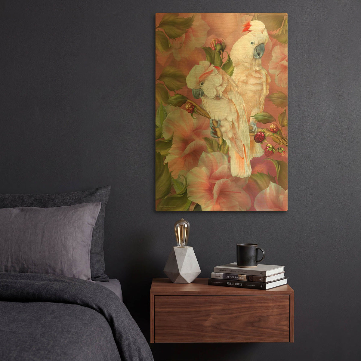 'Tropic Spirits - Cockatoo' By Carol Cavalaris Gold Metal Wall Art