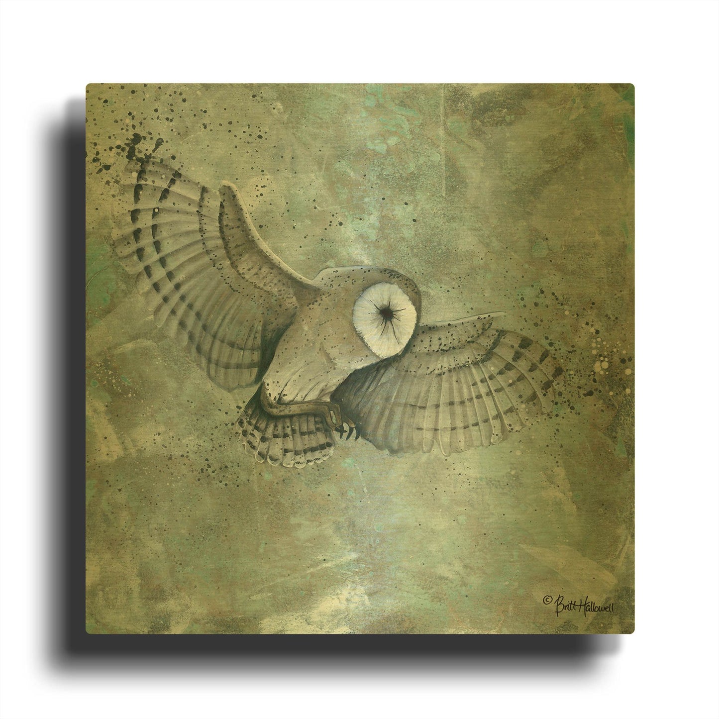 'Simplicity Owl' By Britt Hallowell Gold Metal Wall Art