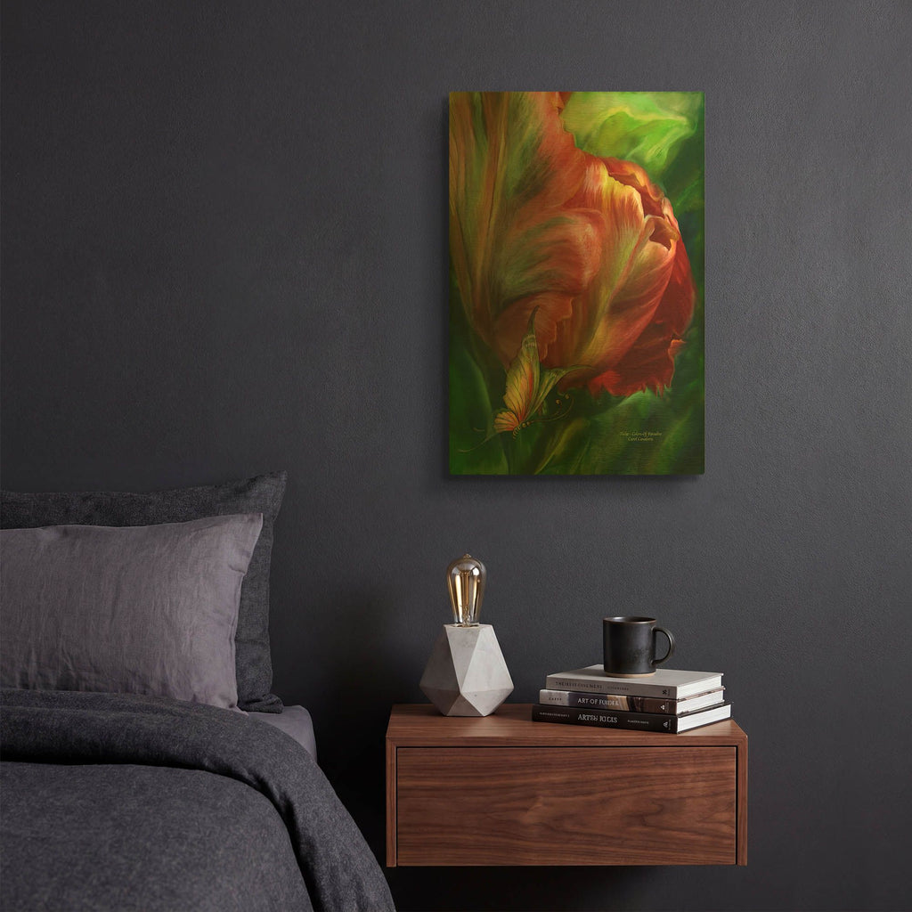'Tulips 2 - Colors Of Paradise' By Carol Cavalaris Gold Metal Wall Art