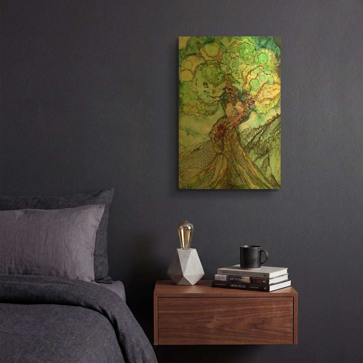 'Turtle Dove Tree' By Carol Cavalaris Gold Metal Wall Art