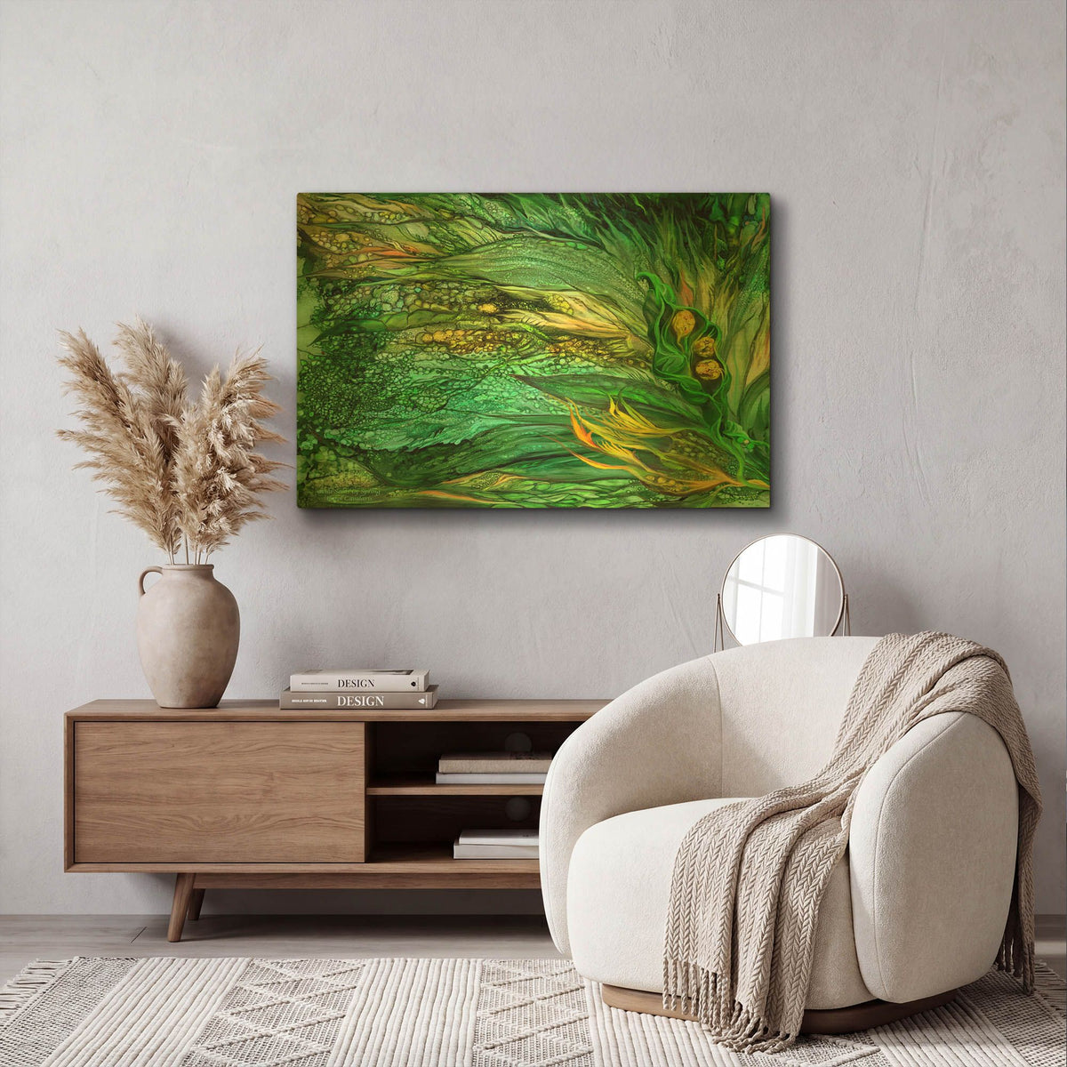 'Wild Seeds Spring' By Carol Cavalaris Gold Metal Wall Art