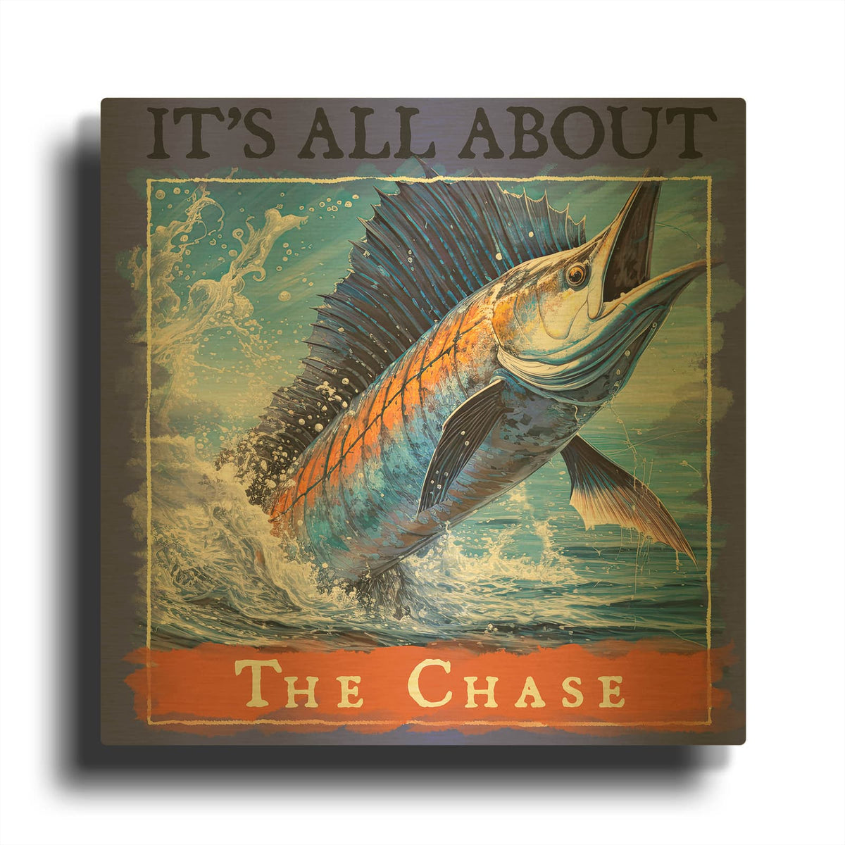 'The Chase' By Jim Baldwin Gold Metal Wall Art