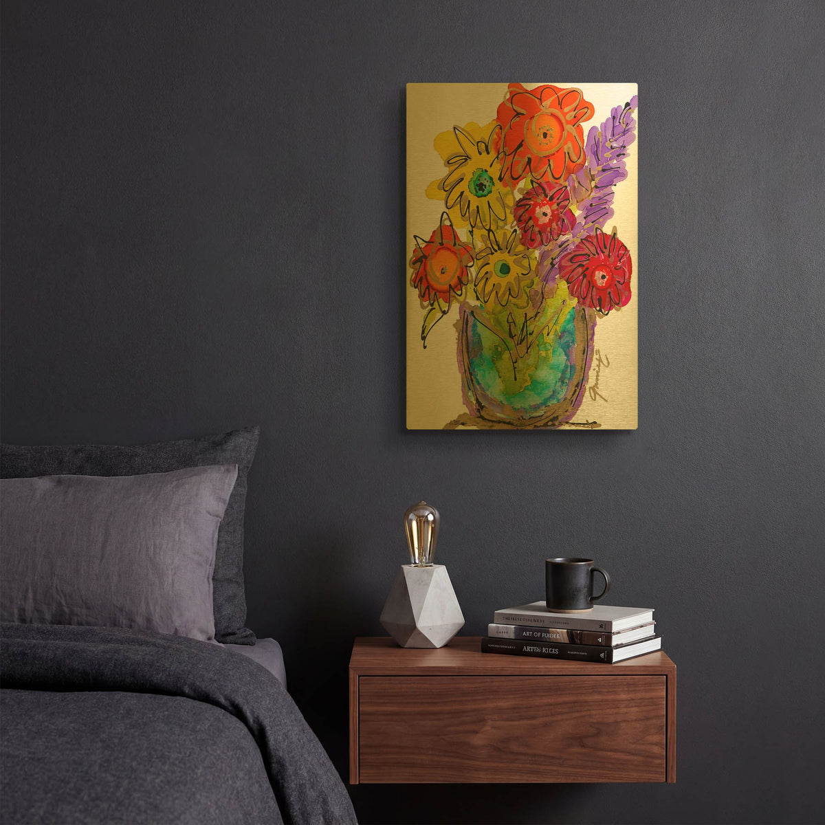 'Awakened' By Lovitude Gold Metal Wall Art