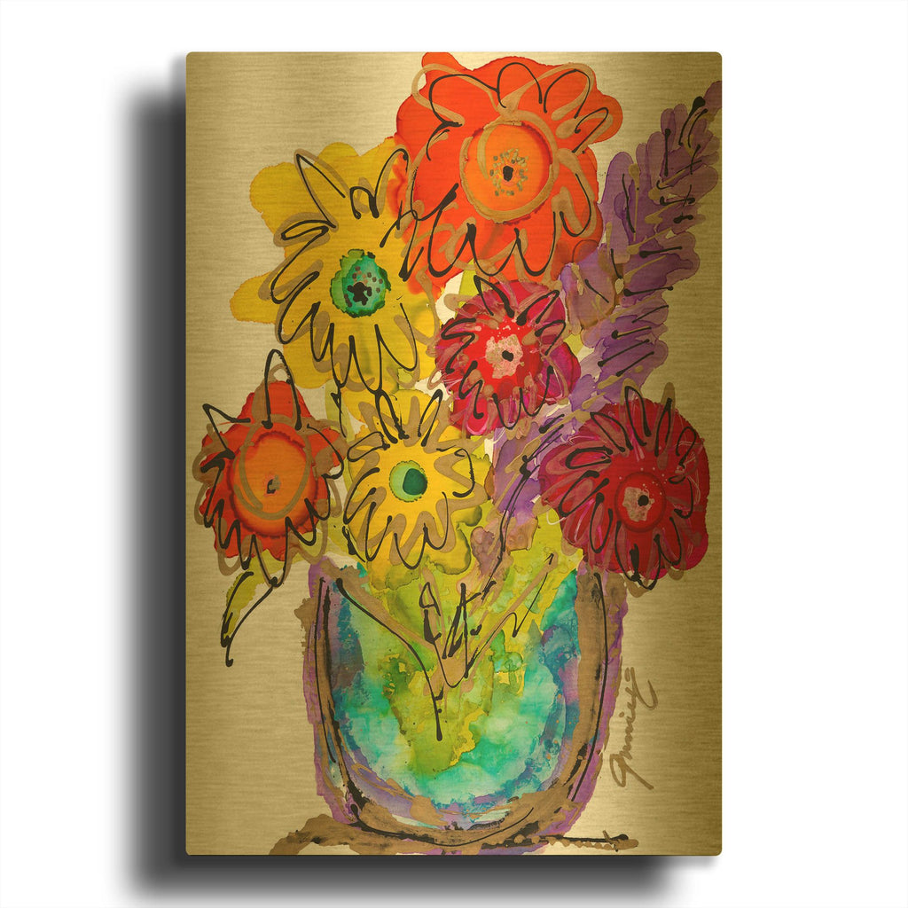 'Awakened' By Lovitude Gold Metal Wall Art
